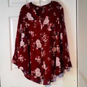 01-Torrid Long Sleeve Floral Blouse